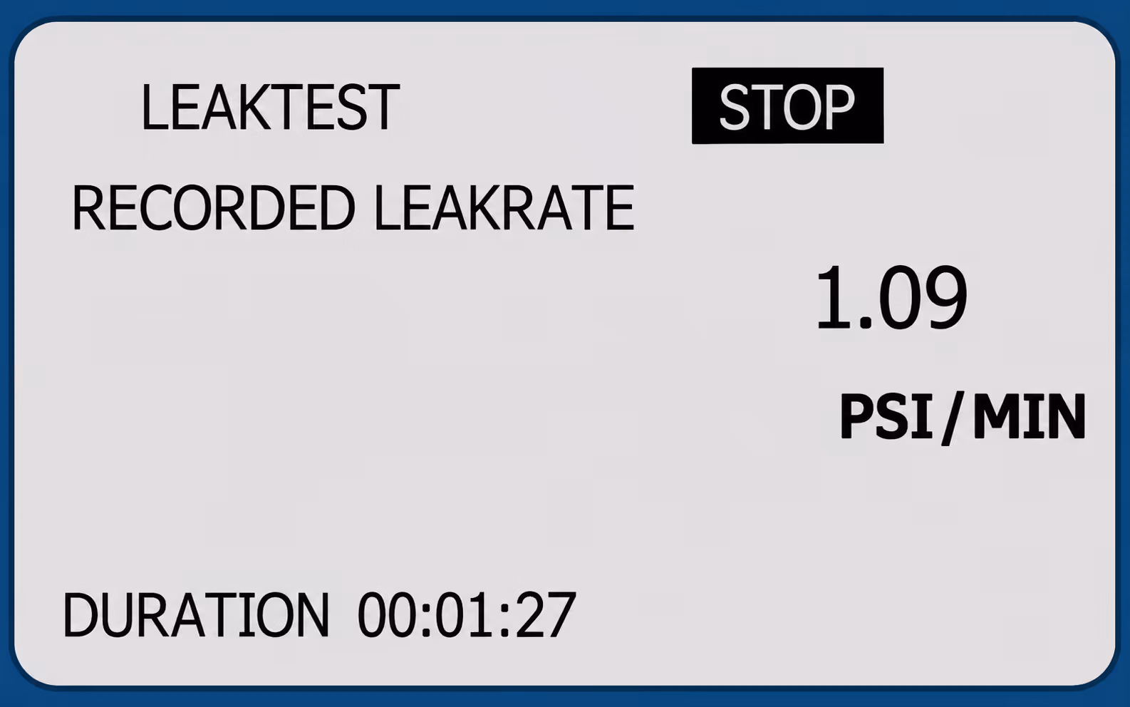 LeakTest Leakrate